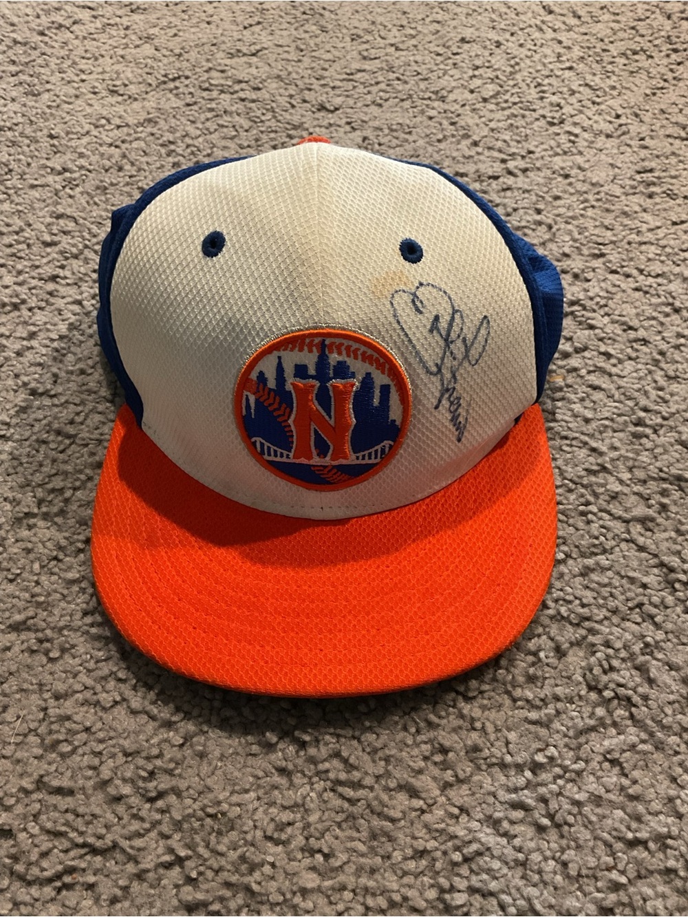 Vintage New Era 59 Fifty ‘Signed’ John Franco New York Mets Baseball Cap Hat Y2K